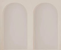 Panoramic beige arch wallpaper