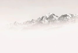 Papier peint matin brumeux Mont Blanc