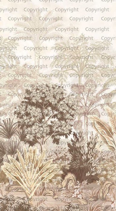 Papier peint jungle lumineuse, XXL, tendance