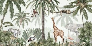 Papier peint enfant jungle paisible, XXL, tendance