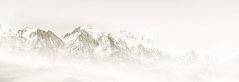 Papier peint salle de bain matin brumeux Mont Blanc