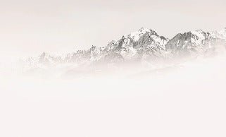 Papier peint matin brumeux Mont Blanc