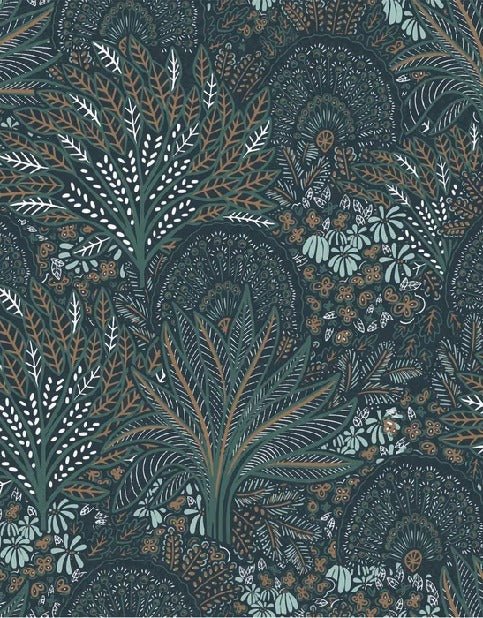 Papier peint wc roue du paon végétale, XXL, tendance