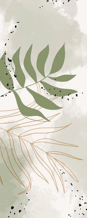Panoramic vegetal watercolor wallpaper