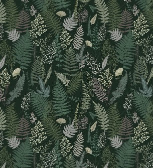 Papier peint feuille dense vert
