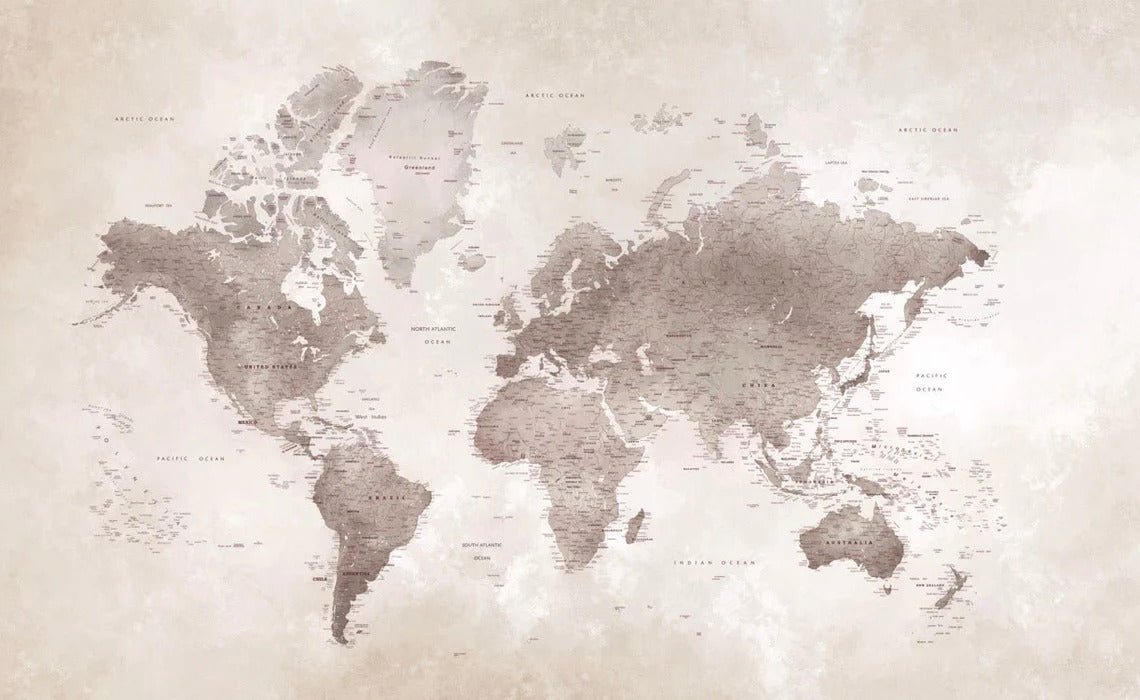 Timeless world map wallpaper