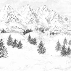 Papier peint montagne sommets de Chamonix
