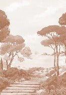 Papier peint balade dans les calanques terracotta, XXL, tendance