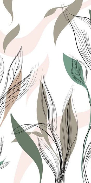 Papier peint panoramique fleur graphique, XXL, tendance