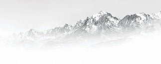 Papier peint Mont Blanc dans la brume noir et blanc, XXL, tendance