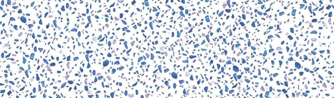 Papier peint effet terrazzo indigo
