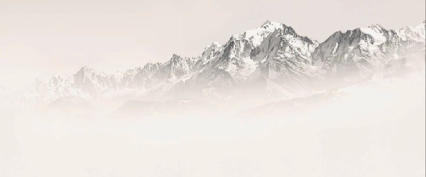 Papier peint Mont Blanc dans la brume sépia, XXL, tendance