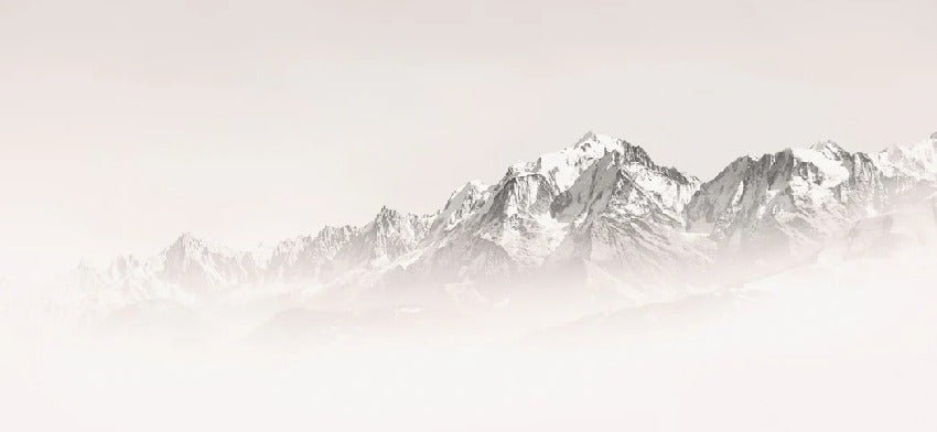 Papier peint matin brumeux Mont Blanc
