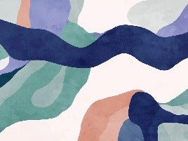 Papier peint abstrait ondulation, XXL, tendance