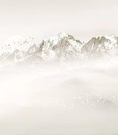 Papier peint salle de bain matin brumeux Mont Blanc, XXL, tendance