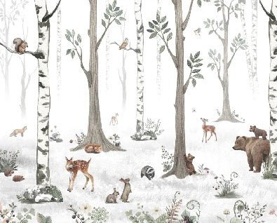Papier peint animaux printemps forêt, XXL, tendance