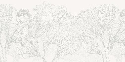 Papier peint panoramique gris et blanc valse des fleurs