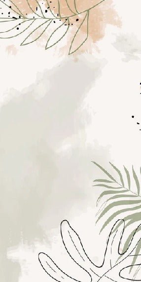 Panoramic vegetal watercolor wallpaper