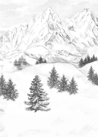 Papier peint montagne sommets de Chamonix