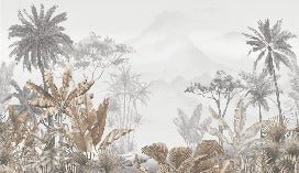 Papier peint tendance tropical sepia