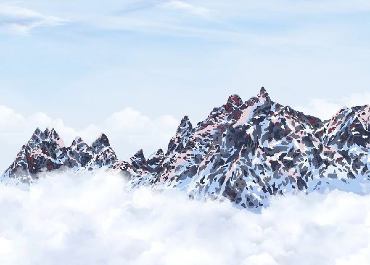 Papier peint Mont Blanc toile des Cimes