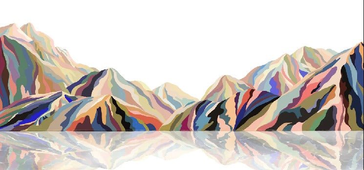 Papier peint Annecy arty color, mural concept, tendance