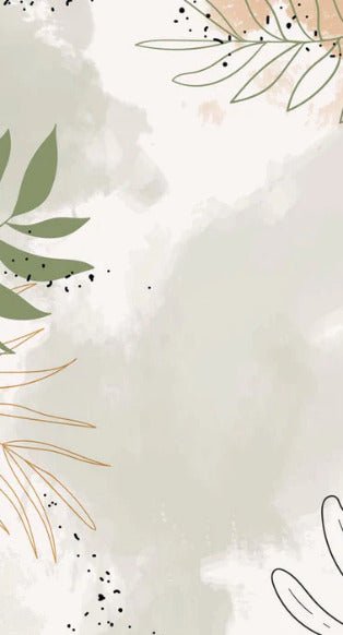 Panoramic vegetal watercolor wallpaper