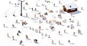 Papier peint panoramique après ski, XXL, tendance