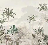 Papier peint panoramique jungle eden vert