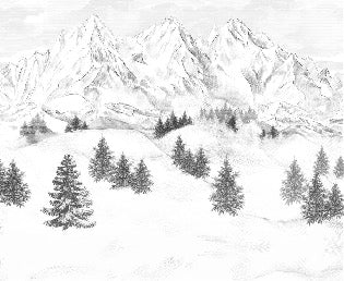 Papier peint montagne sommets de Chamonix