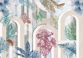 Papier peint tendance arche colorée, XXL, tendance