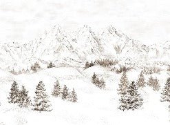 Papier peint montagne massif des Alpes