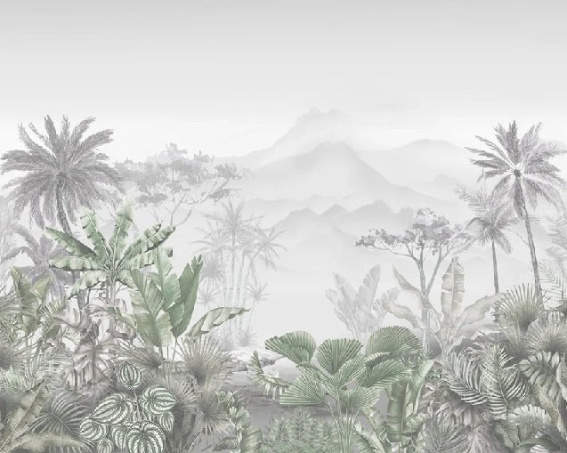 Tropical green wallpaper
