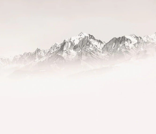 Papier peint matin brumeux Mont Blanc