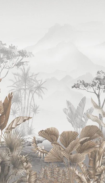 Papier peint tendance tropical sepia