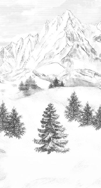 Papier peint montagne sommets de Chamonix