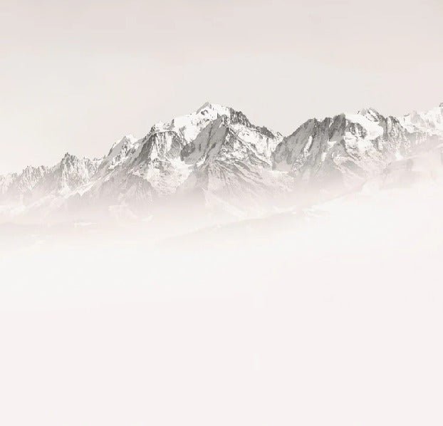 Papier peint matin brumeux Mont Blanc