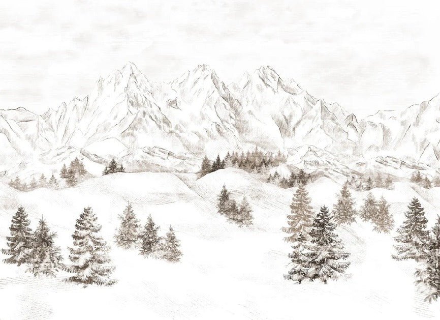 Papier peint montagne massif des Alpes
