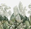 Panoramic green banana wallpaper