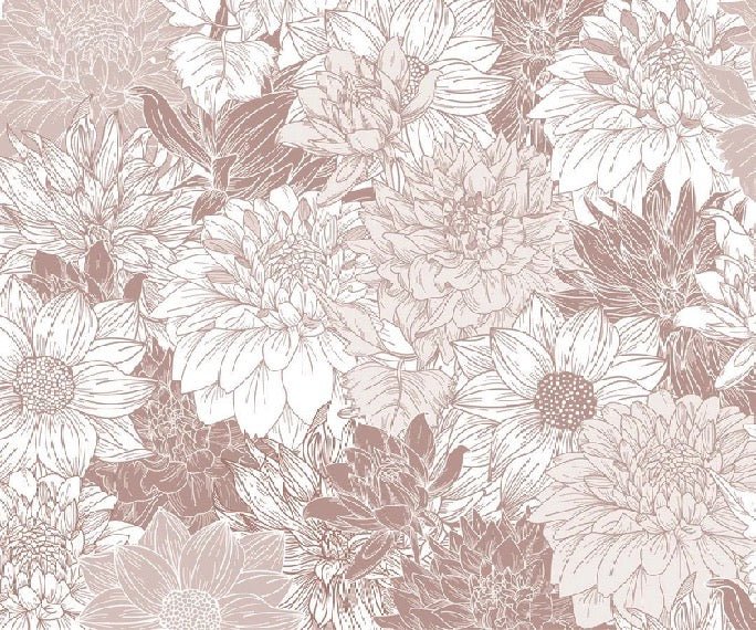 Papier peint fleur Dahlia