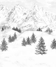 Papier peint montagne sommets de Chamonix