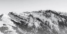 Papier peint montagne noir et blanc Grand Massif, XXL, tendance