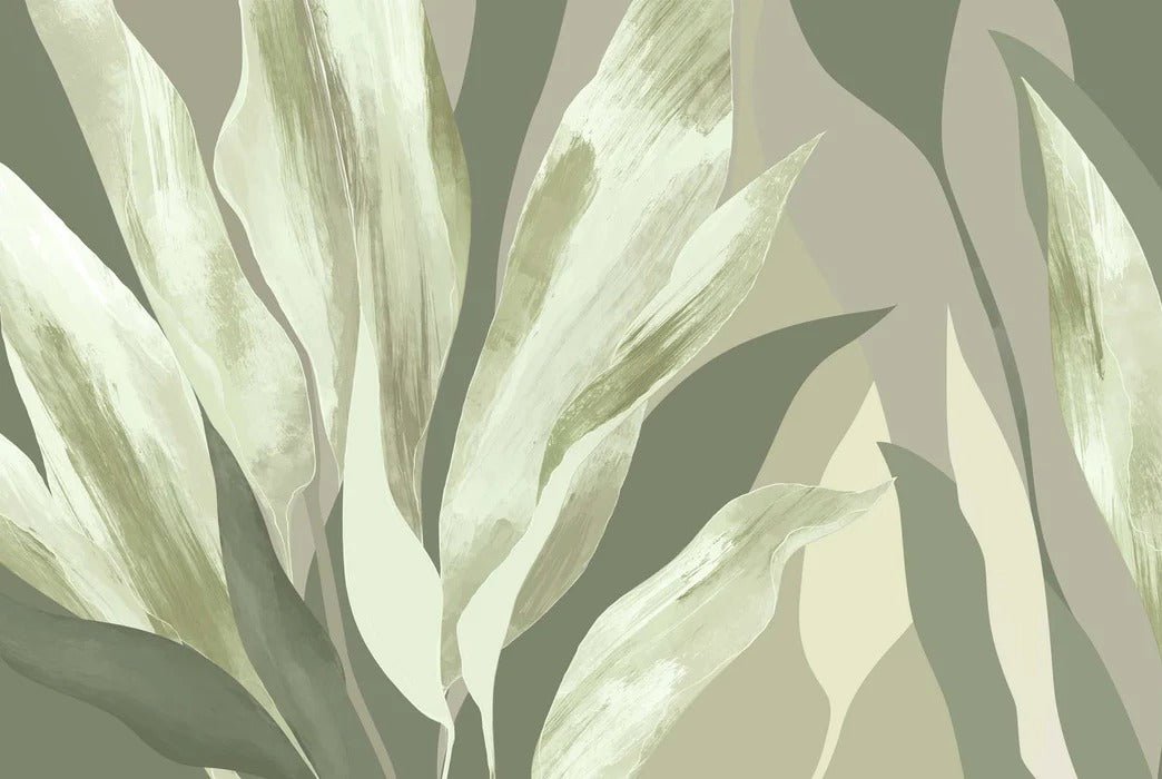 Papier peint étoffe vert, XXL, tendance