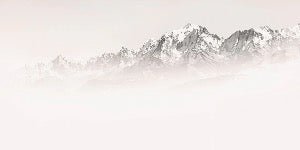 Papier peint matin brumeux Mont Blanc