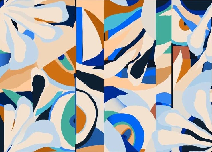 Papier peint abstrait vibrant, XXL, tendance