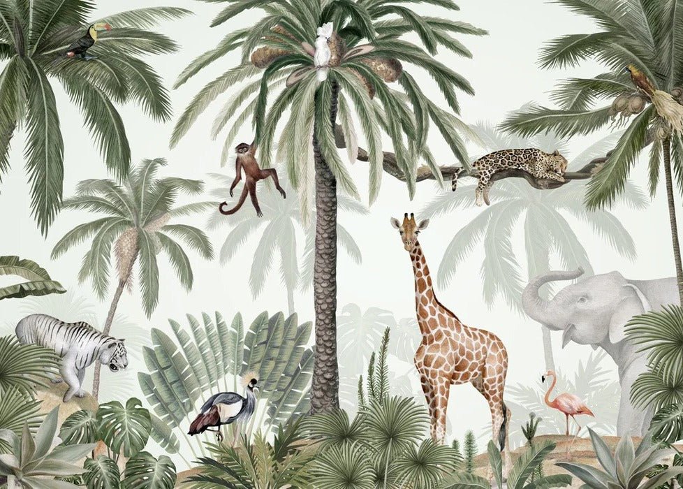 Papier peint enfant jungle paisible, XXL, tendance