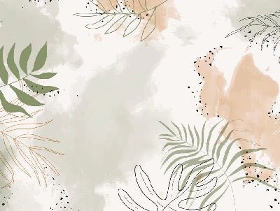 Panoramic vegetal watercolor wallpaper