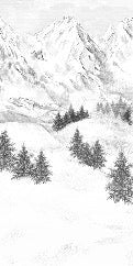 Papier peint montagne sommets de Chamonix, XXL, tendance