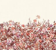 Papier peint fleurs au pinceau
