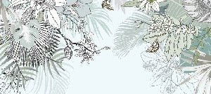 Papier peint wc tendance nature plante vert d'eau, XXL, tendance